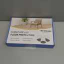 Ansible 24 Pcs Chair Leg Floor Protectors Square, Silicone Felt Furniture Leg Pads Caps Covers for Hardwood Floors (Fit:1-1/16" to 1-5/8") (Clear)