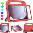 BMOUO Kids Case for Samsung Galaxy Tab A9 Plus 11 inch 2023 (SM-X210/X216/X218) - with Built-in Screen Protector, Shockproof Covertible Handle Stand Samsung Galaxy Tab A9 Plus Case for Kids, Red