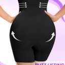 SIMIYA Shapewear Tummy Control Shorts for Women, 5-IN-1 Body Shaper High Waisted Girdle Boyshort Slip Short for Under Dresses (Black), Small