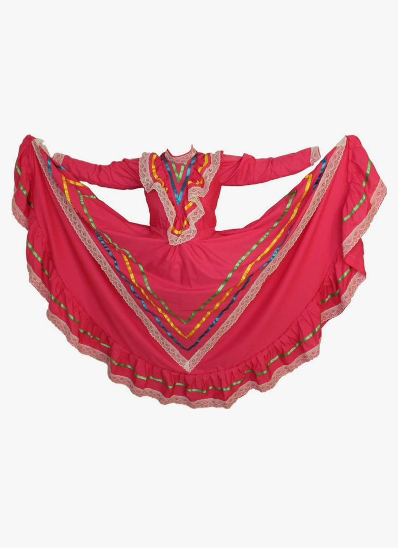 Mexican Traditional Jalisco Dress Vestido Tipico Mexicano Women Size Women L Pink
Size -2XL