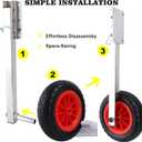 Boat Launching Wheels, 10" Removable Boat Transom Launching Dolly Wheels for Inflatable Boats, Jon Boats, Transom Boat Launching Wheels