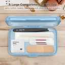 FYY Weekly Pill Organizer with Labels,8 Compartments Travel Daily Pill Case Airtight Moistureproof Large Pill Box to Hold Vitamins, Fish Oil, Supplements,Cotton Swab and Bandages-Blue