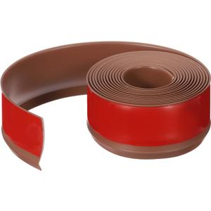 PATIKIL Peel and Stick Molding Trim for Walls, 10 Feet x 2 Inch Baseboard Trim Self Adhesive Wall Molding Trim Flexible PVC for Walls Home Protection Door Window Finishing Trim, Brown
