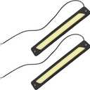 2 PCS Car LED Strip Light, 12V Super Bright Daytime Running Light LED Lamp with Adhesive Tape, Waterproof Driving Lamp Strip Flexible Exterior Accessories for Most Vehicles