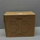 Glass Pitcher with Lid, 100 oz/ 3 Liter Classic Vertical Stripes Water Pitcher,Glass Water Carafe for Cold Brew, Coffee, Lemonade, Iced Sun Tea,Beverage, Milk, Heat Resistant (3L-2 PACK, Clear)