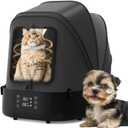 Automatic Pet Dryer Box, 60L Foldable Cat Dryer, 360Quiet Airflow Dog Dryer, Smart Temperature/Time Control Grooming Hair Blower for Cats & Small Dogs
