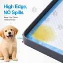 Dog Pee Pad Holder，Fits Up to 24" x 24" Pee Pad Holder for Dogs，Portable，Leak-Proof Silicone Puppy Pad Holder Tray，Easy to Clean Dog Training Pads for Indoor Floor Protection，Potty Mat Holder