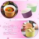 Kochorie 120 Pack 6oz Pastel Paper Ice Cream Cups with Spoons Colorful Party Paper Cups Disposable Dessert Sundae Bowls for Ice Cream Snacks Picnic Party Supplies