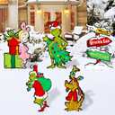 Christmas Decorations Outdoor Yard Signs Stakes,5Pcs Xmas Decorations Signs,2024 Christmas Gifts for Winter Holiday Christmas Outside Yard Pathway Lawn Decor