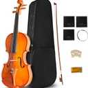 Beginner Viola Set (CVA-400) - Solid Wood Acoustic Viola with Hard Case, Bow, Rosin - Perfect for Students, Music Classes & Gifts,14 Inch