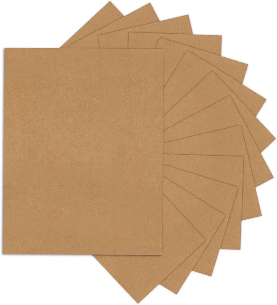 24 Sheets Kraft Paper Brown Cardstock 8.5 x 11, Goefun 80lb Card Stock Printer Paper for Invitations, Menus, Crafts, DIY Cards