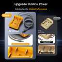 CASMAN Starlink Mini Compatible with Dewalt Battery Adapter for 20V Battery, 5FT Starlink Mini DC 18AWG Power Cable for Starlink Mini Accessories