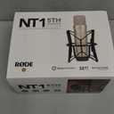 Rode NT1 5th Generation Condenser Microphone with SM6 Shockmount and Pop Filter,Silver