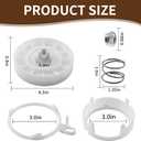 DFD W10721967 Washer Pulley Clutch Kit & W10006384 Drive Belt
