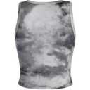 SOLY HUX Women's Y2k Letter Figure Print Crew Neck Tank Top Sleeveless Punk Vest Tops Multicolor Graphic Large (Gray, L)