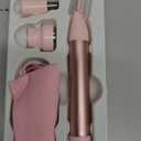 Nose Hair Trimmer for Women 3in1 Facial Hair Removal Trimmers- Rechargeable, Waterproof, Portable with Travel Bag- Trims Nose, Ear, Eyebrow, Peach-Fuzz, Lips, Chin Face Hair Remover FT2003 (Pink)