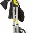 Medline Premium Empower Rollator Walker with Seat, Folding Rolling Walker with 8-inch Wheels, Silver