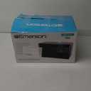 Emerson MW7302B Compact Countertop Microwave Oven with Touch Control, LED Display, 700W, 10 Power Levels, 6 Auto Menus, Glass Turntable and Child Safe Lock, 0.7 Cu., Ft. Black