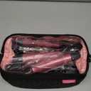 5 in 1 Automatic Rotating Curling Iron Set, CrazyMar Curling Wand Set - 5 Barrels (3/ 4, 1, 1/ 4 Inch) Dual Voltage Curling Wand for Professional Hair Styling, Travel, Ceramic Coating(Hot Pink)