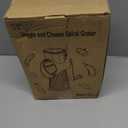 TOPAA Rotary Cheese Grater with Handle Vegetable Shredder with 5 Blades, Round Mando line Slicer and Food Chopper for Kitchen (Green)