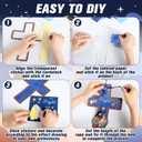 48 Pcs Winter Nativity Cross Suncatchers Craft Kits Religious Christian Winter Crafts Jesus Nativity Stained Glass Tissue Paper Craft Kit for Window Art Activities Decoration