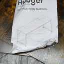 Huuger Computer Desk, 63 Inch Office Desk, Gaming Desk with Storage, Writing Desk Work Desk for Home Office, Study, Modern Simple Desk, Large Legroom, Metal Frame, Rustic Brown and Black