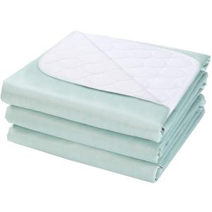 Washable Waterproof Incontinence Bed Pads - 34 x 36 Inch Reusable Underpad Sheet for Chair, Sofa and Mattress Protectors Pack of 3