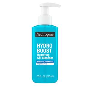 Neutrogena Hydro Boost Face Wash, Fragrance Free, Hydrating Facial Cleanser with Hyaluronic Acid, Daily Foaming Face Wash & Makeup Remover, Hypoallergenic Gel Cleanser, 7.8 fl. oz