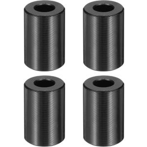 MECCANIXITY 4pcs M6 Metal Spacers, M6 x 1/2" OD x 3/4" L Aluminum Spacer Round Unthreaded Standoff Bushing Plain Finish for Screw Bolts, Black