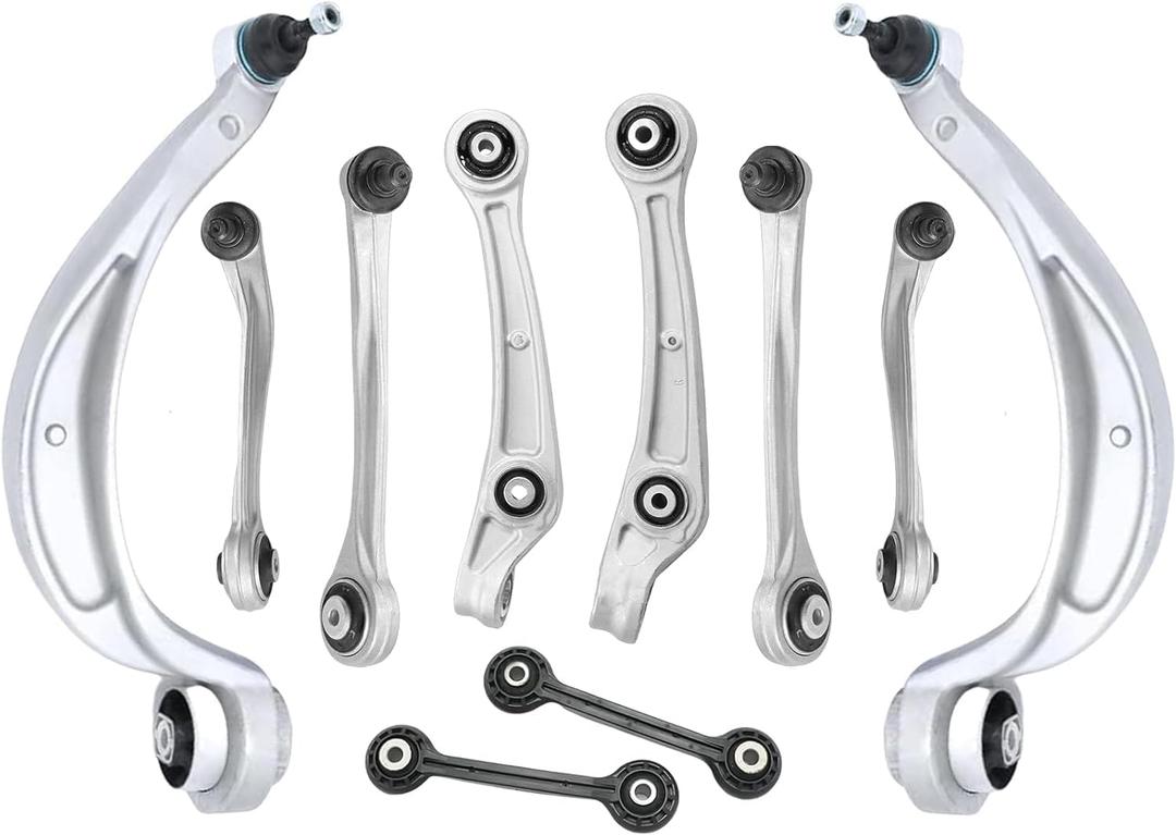 10pcs Front Lower Upper Control Arm Suspension Kit fit for 2012-2015 Audi A4/A4 Quattro, for 2013-2016 Audi A5/A5 Quattro, for 2013-2015 RS5, 2012-2016 Q5,2012-2018 audi A6/A6 Quattro/A7 Quattro