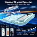 Designed for iPhone 17 Air Case with Magnetic Stand [Military Drop Protection][Compatible with Magnet] Shockproof 17 Air Phone Case with Ring Holder, Green