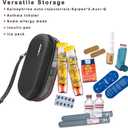 2 x RLSOCO EpiPen Carrying Case for Kids & Adult: EpiPen Trainer/Insulin Pen/JEXT Pen x2, Auvi-Q, Anti-Histamine, Allergy Medicine Essentials, Inhaler Asthma Relief Travel Organizer - Black (Case Only