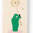 Bonjour Fte Magic Wand Paper Party Guest Towels | 3-Ply Fancy Large Napkins Inspired by Wicked the Movie | Premium Halloween & Party Table Decor | Pack of 20, 4.25" x 7.75"