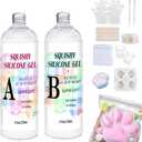 OOTDART Taba Squishy Kit, Complete DIY Silicone Rubber Set with Cats Paw Mold, Ideal for Various Creative Crafts and Stress Relief (16.9, Ounces)