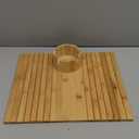 Bamboo Couch Arm Tray for Drinks and Snacks with Detachable Cup Holder and Anti Slip Base, Foldable Sofa Arm Tray for Convenient Couch Side Use