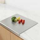 Stainless Steel Cutting Board with Lip, 304 Food Grade Steel Chopping Mats for Kitchen Countertop (16"x20"), 11.7"L x 11.7"W