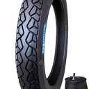 60/100-14 Dirt Bike Tire and Inner Tube, Compatible with 2.50-14 with Street Tire Tread for Front or Rear Dirtbike Thickened Neumático for Daily Use, 225kpa 32P