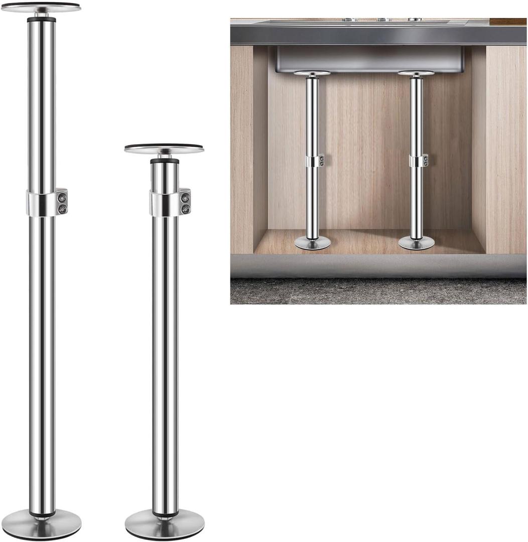 Undermount Sink Brackets for Kitchen,Stainless Steel Undermount Sink Support,Adjustable Support Legs for Bathroom,Kitchen Sink (Bottom Installation)