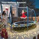 Solar Christmas Fence Lights Outdoor Decor, Waterproof Patio Lights with Warm White Color for Holiday & Halloween Decor, for Fence, Trampoline, Stairs, Yard, Pathway, 4 Pack