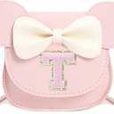 Toddler Purse Gifts for Girls, Little Girl Gifts Princess Dress Up Jewelry Mermaid Toys Mini Mouse Ears Birthday Gifts for Girls 3 4 5 6 7 8 Year old (T, Pink)