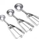 Ice Cream Scoop, 3Pcs Cookie Scoop Set, Stainless Steel Ice Cream Scooper with Trigger Release, Large/Medium/Small Cookie Scooper for Baking, Cookie Scoops for Baking Set of 3 with Cookie Dough Scoop…