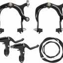 Bike Brakes Calipers Set, Side Pull Brake Set,69-96mm Reach, for Bike C Shape Brake Aluminum Bicycle Brake