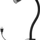 Magnetic Light, 1200 Lumen 120v Flexible Gooseneck Work Light with Adjustable Magnetic Base for CNC Milling Drill Press Sewing Machine Industrial Lighting, 12W