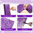 Knitgrip 5 Sheets Leather Glitter Construction Paper for Grad Caps Self Adhesive Grad Cap Topper Cover Decoration for DIY Graduation Hat Topper Scrapbook Craft Supplies, 9.8 x 9.8 Inch(Purple)