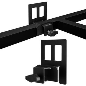 Mattress Gaskets for Metal Bed Frame, 6 PCS,Non-Slip Mattress Gripper/Slide-Stopper/Bed Skirt-Holder/Adjustable Anti-Slip Baffle,Black