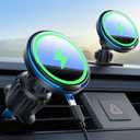 Lamicall for MagSafe Car Mount Charger - 15W Magnetic Wireless Car Charger Vent Dashboard, 360 Rotation Magnetic Phone Holder for Car Charging Hands-Free for iPhone 17 16 Pro Max