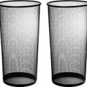 Youeon 2 Pack Large Umbrella Holder, 10.5x20 Inch Metal Mesh Umbrella Stand, Freestanding Bucket for Umbrellas, Canes, Walking Sticks, Wrapping Paper, Entryway, Home, Office, Hotel, Black