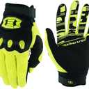 Seibertron Unisex BMX MX ATV MTB Racing Mountain Bike Bicycle Cycling Off-Road/Dirt Bike Gloves Road Racing Motorcycle Motocross Sports Gloves Touch Recognition Full Finger Glove (XL Adult, Yellow)