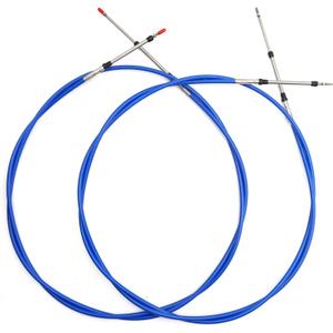 Saihisday 10FT Marine 33C Throttle Shift Remote Control Box Cable Replacement for Yamaha Outboard Engine Boat Motor Steering System Blue(2PCS)