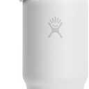 Hydro Flask Travel Water Bottle - Insulated Stainless Steel - Wide Straw Lid, Non Spill, Leakproof in 32 Oz Tonal White